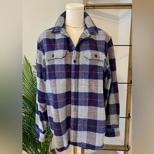 Old Navy Multicolor Plaid Flannel Shirt, Large, Unisex